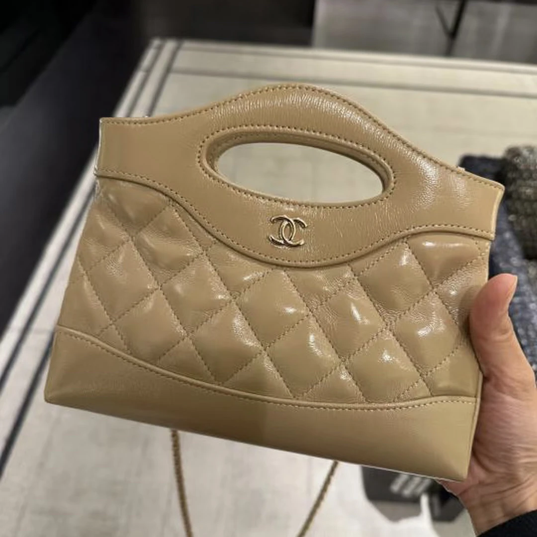 未使用 Chanel/香奈儿 222/奶茶31bag/单肩包/