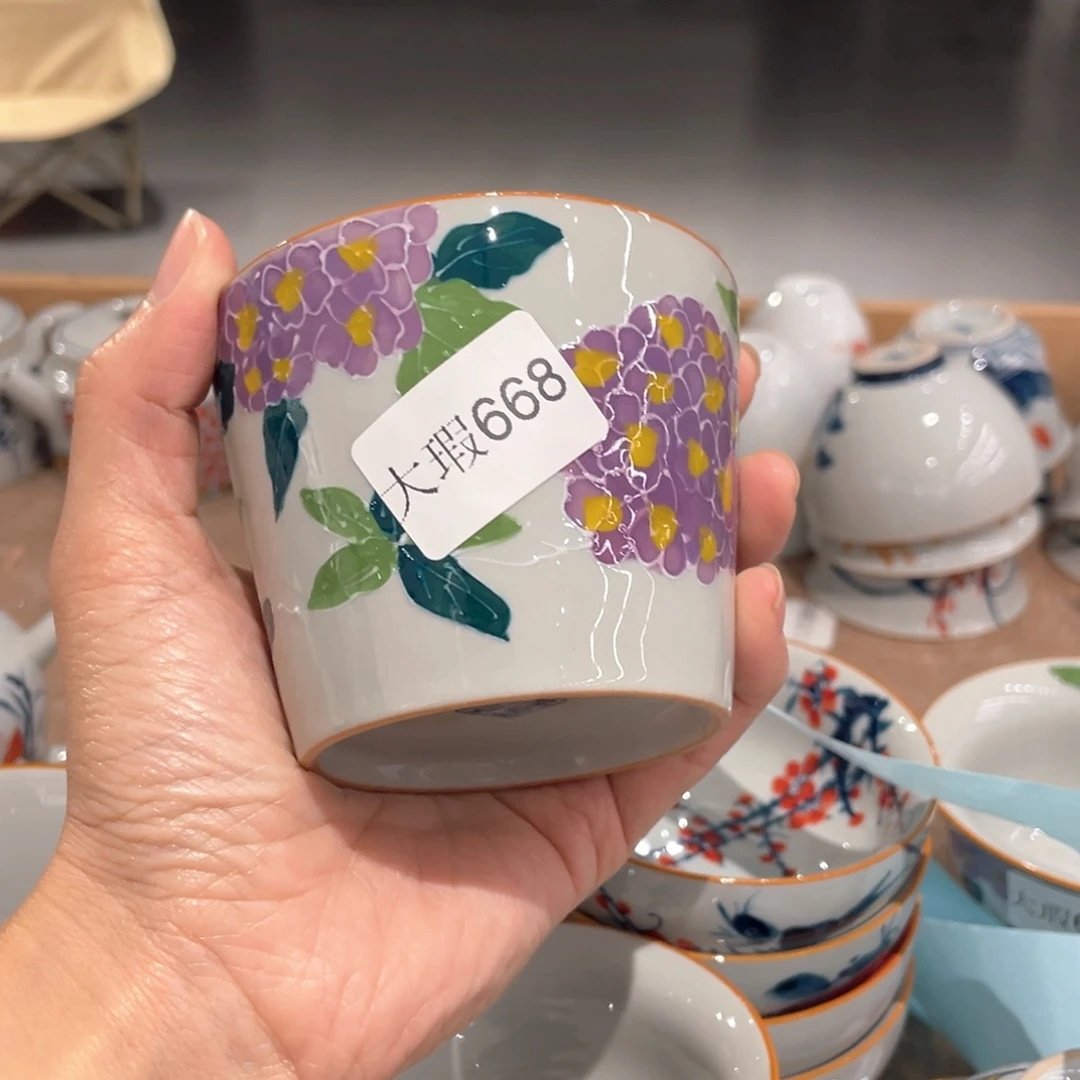 釉下手绘茶具微瑕