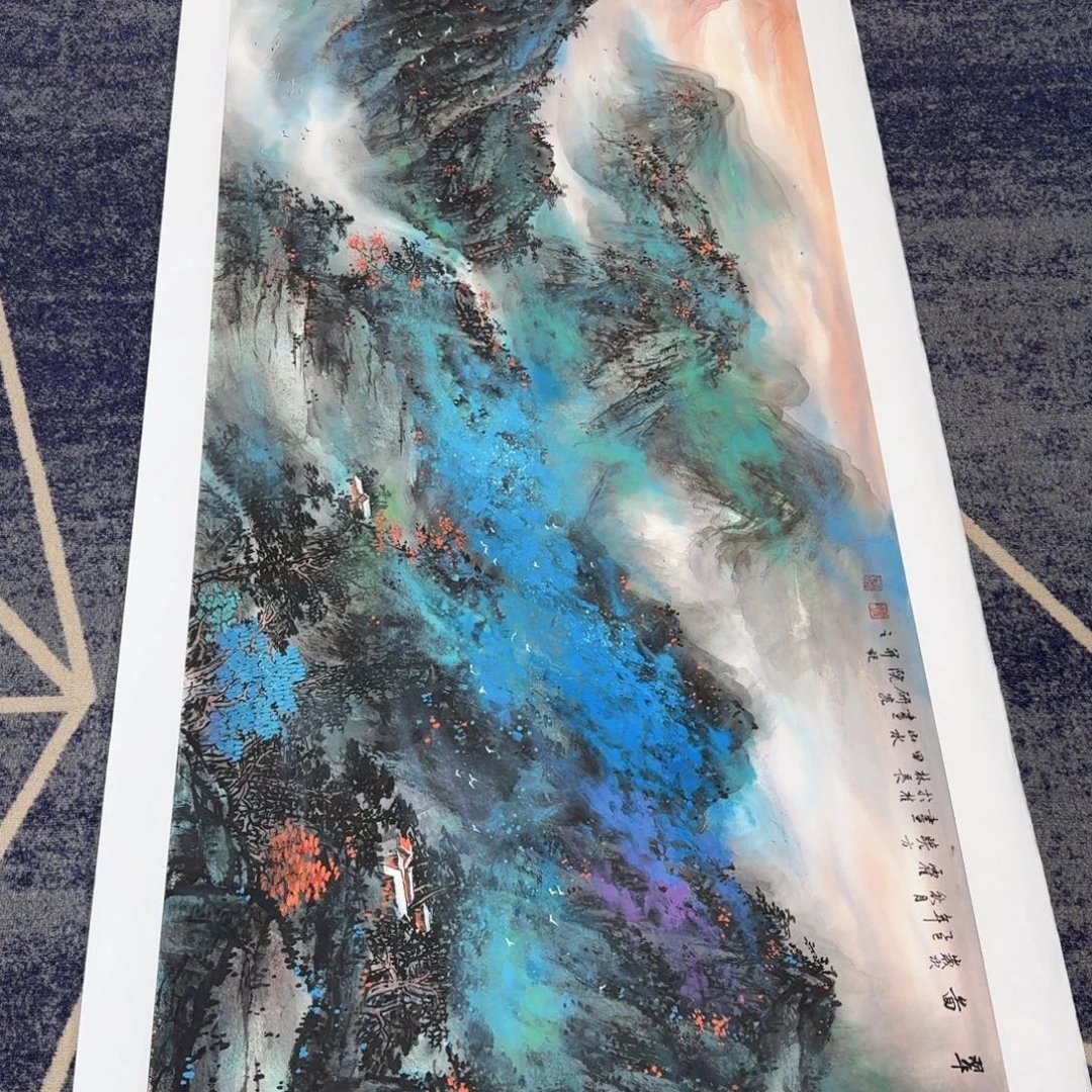 国画国画纯手绘山水花鸟