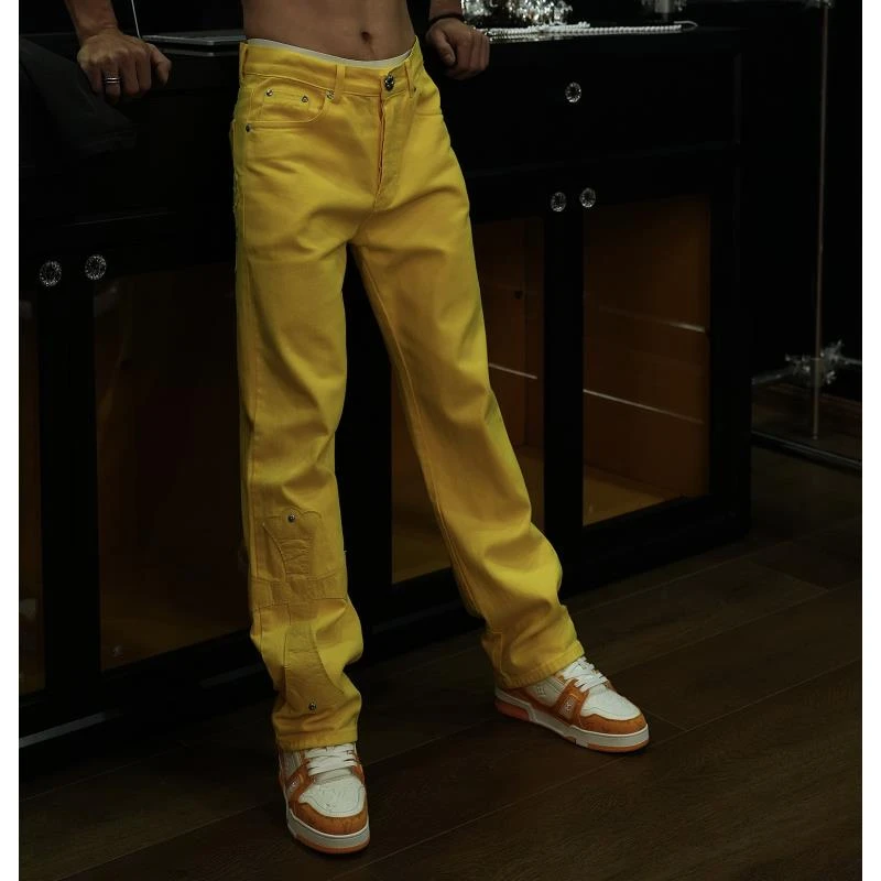 【壹楠】克家大十字.时尚直筒百搭牛仔裤-KLX-NZK66197