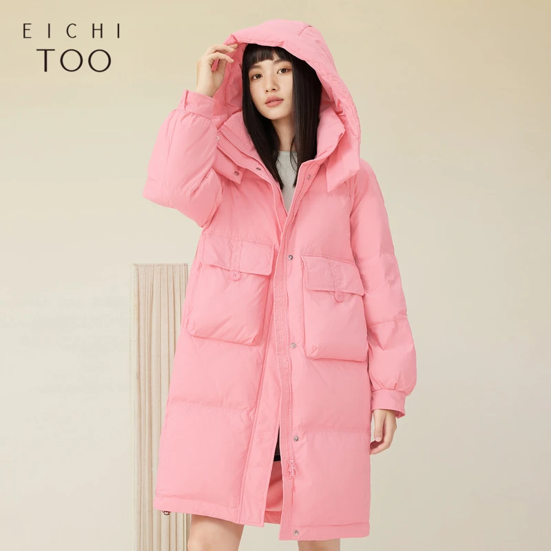 【重百优选】爱居兔休闲时尚大口袋多色连帽羽绒服EWRAJ4N720A
