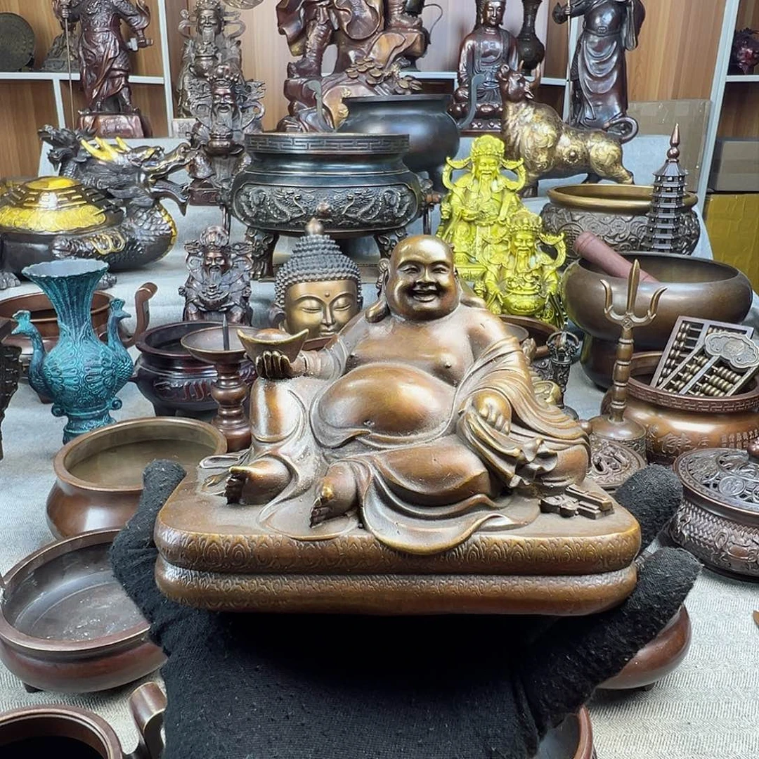 马*窝铜香炉铜摆件铜工艺品风水摆件