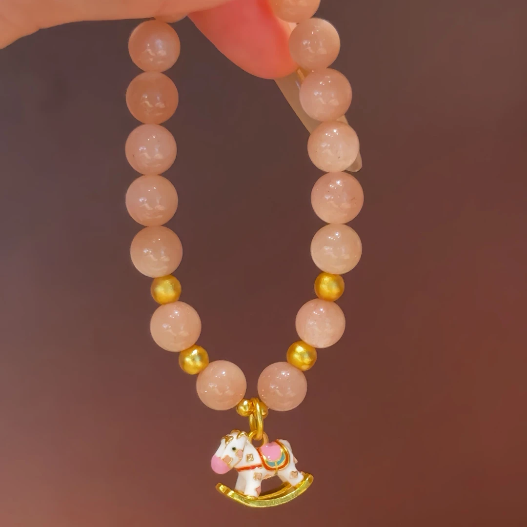 【马上有钱】橙月光猫眼马上有钱手串 8mm