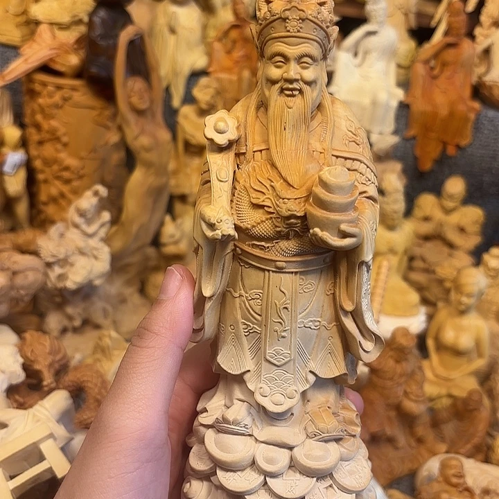 黄杨木黄杨木瑕疵财神
