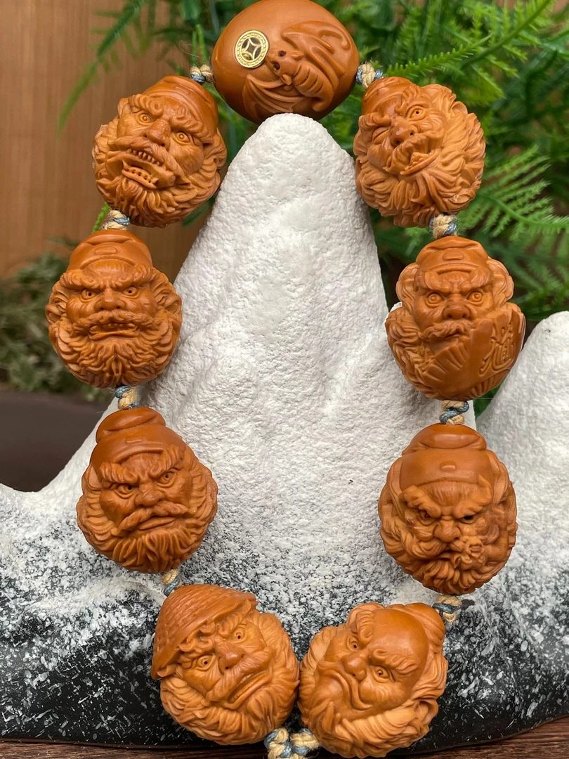 裕德隆，八大钟馗橄榄核雕手串