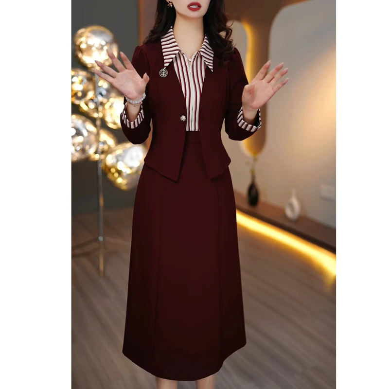 连衣裙2025新款女春秋季今年流行爆款气质减龄高级感收腰长袖裙子