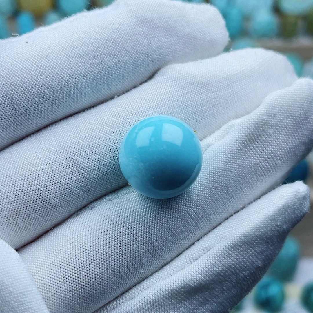 未镶嵌绿松石珠宝奇石14mm