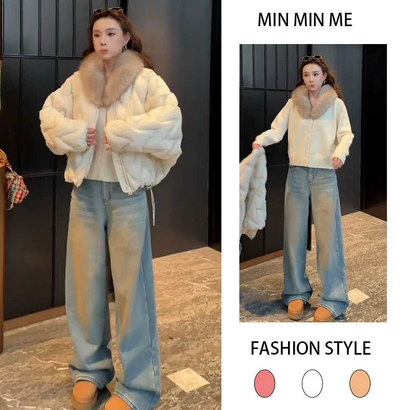 2025秋冬季新款设计感慵懒风减龄气质长袖棉服搭长袖上衣女两件套