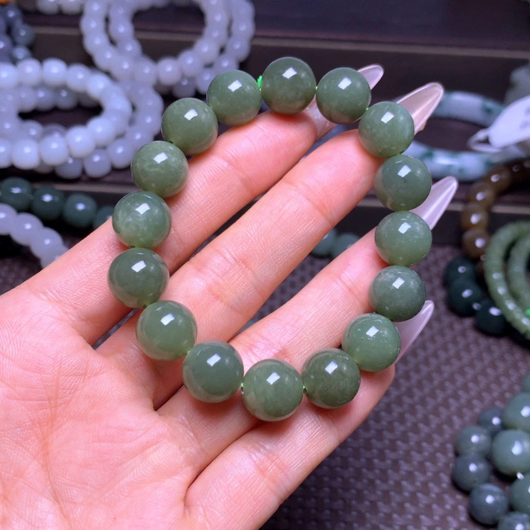 和田玉未镶嵌手串卡12