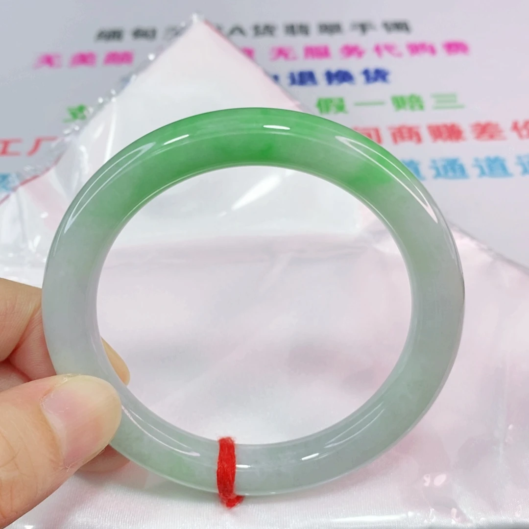 未镶嵌手镯翡翠57圈口圆条