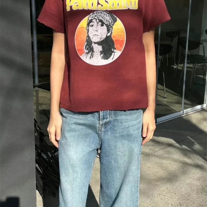 韩国代购东大门女装2025春季新款Garment公鸡家个性人物常规T恤