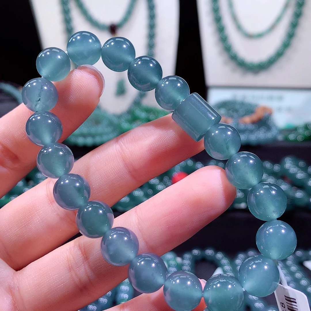 翡翠未镶嵌手链天然a货翡翠手串9.8