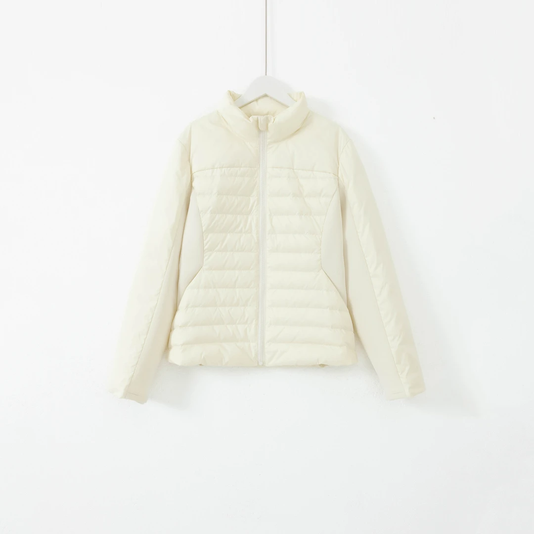 几里与麻 收腰显瘦立领羽绒服 衣长60胸围92 2101380