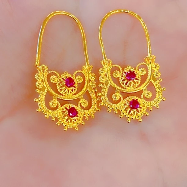 铜合金亚克力耳饰 铜合金亚克力耳饰百搭耳环女款耳饰品小众复古