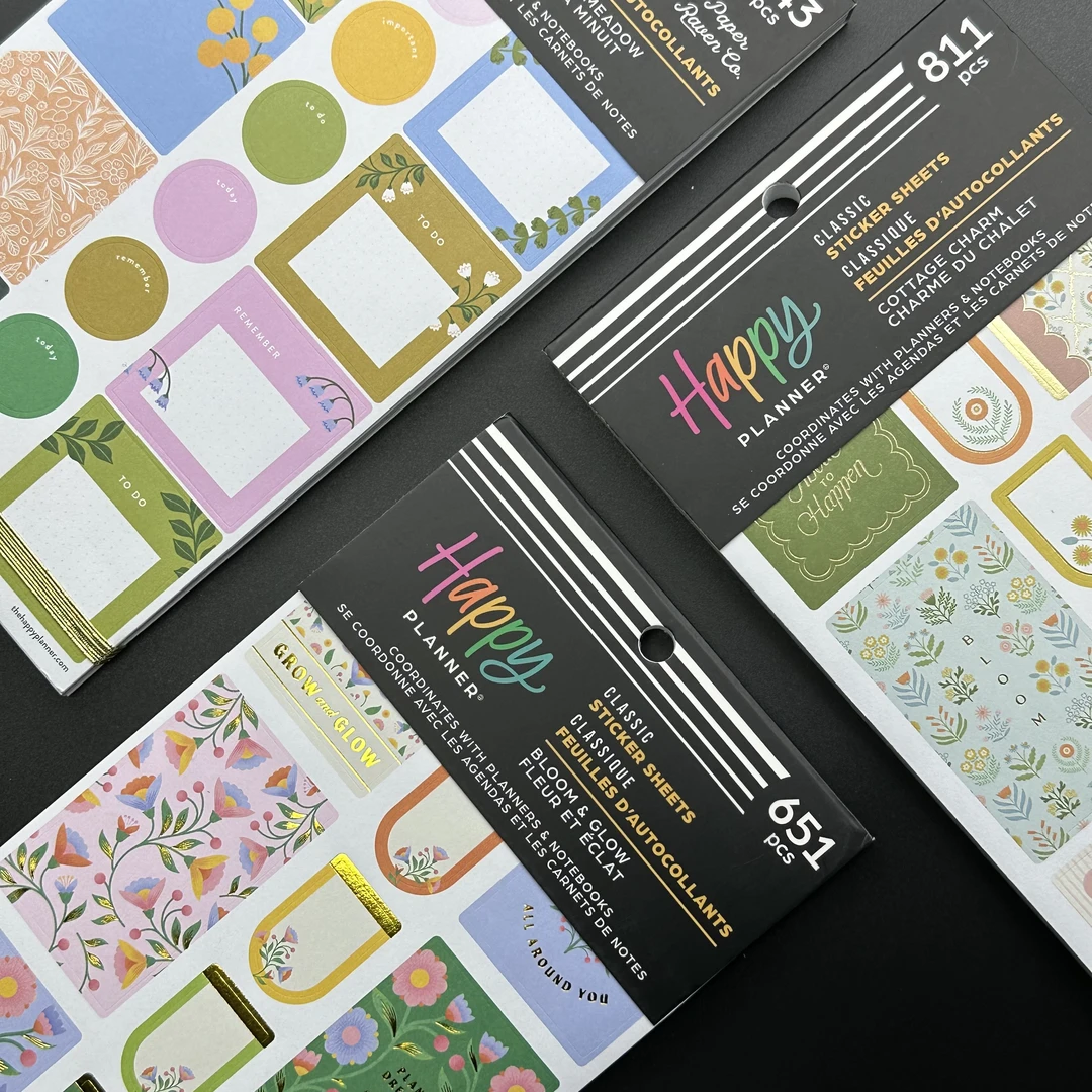 【花卉贴纸合集2】HAPPYPLANNER创意30张计划本笔记本装饰素材贴纸