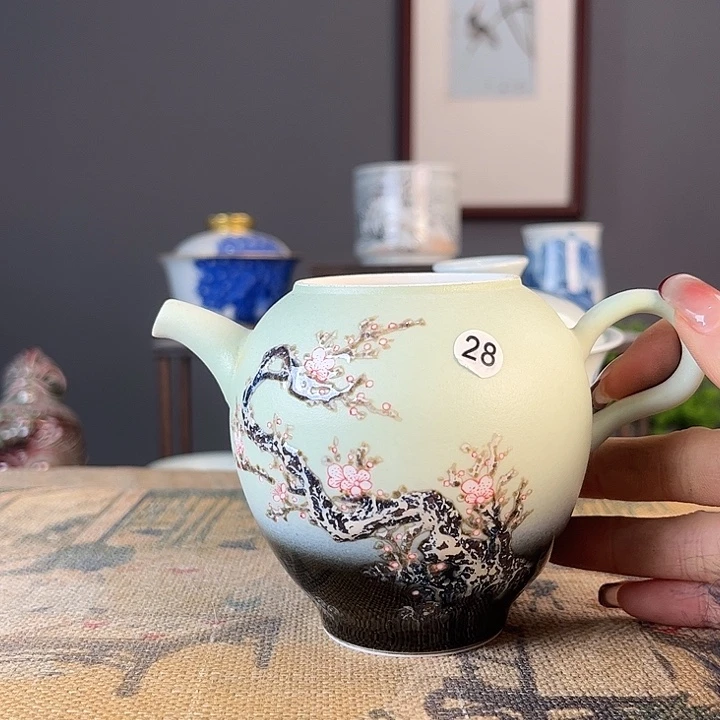 摆件景德柴烧茶杯多人