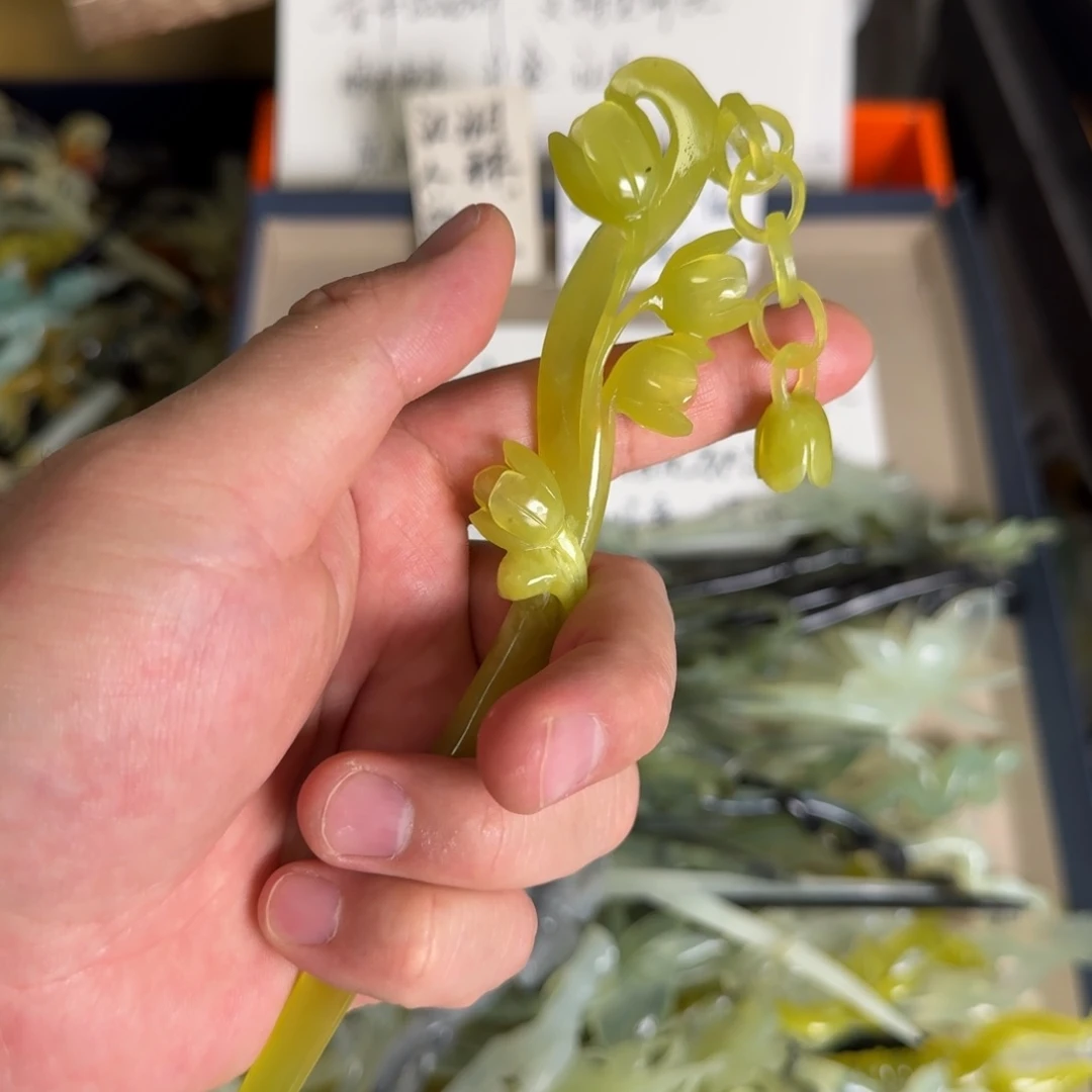 岫玉发饰未镶嵌明君玉簪贼拉好看