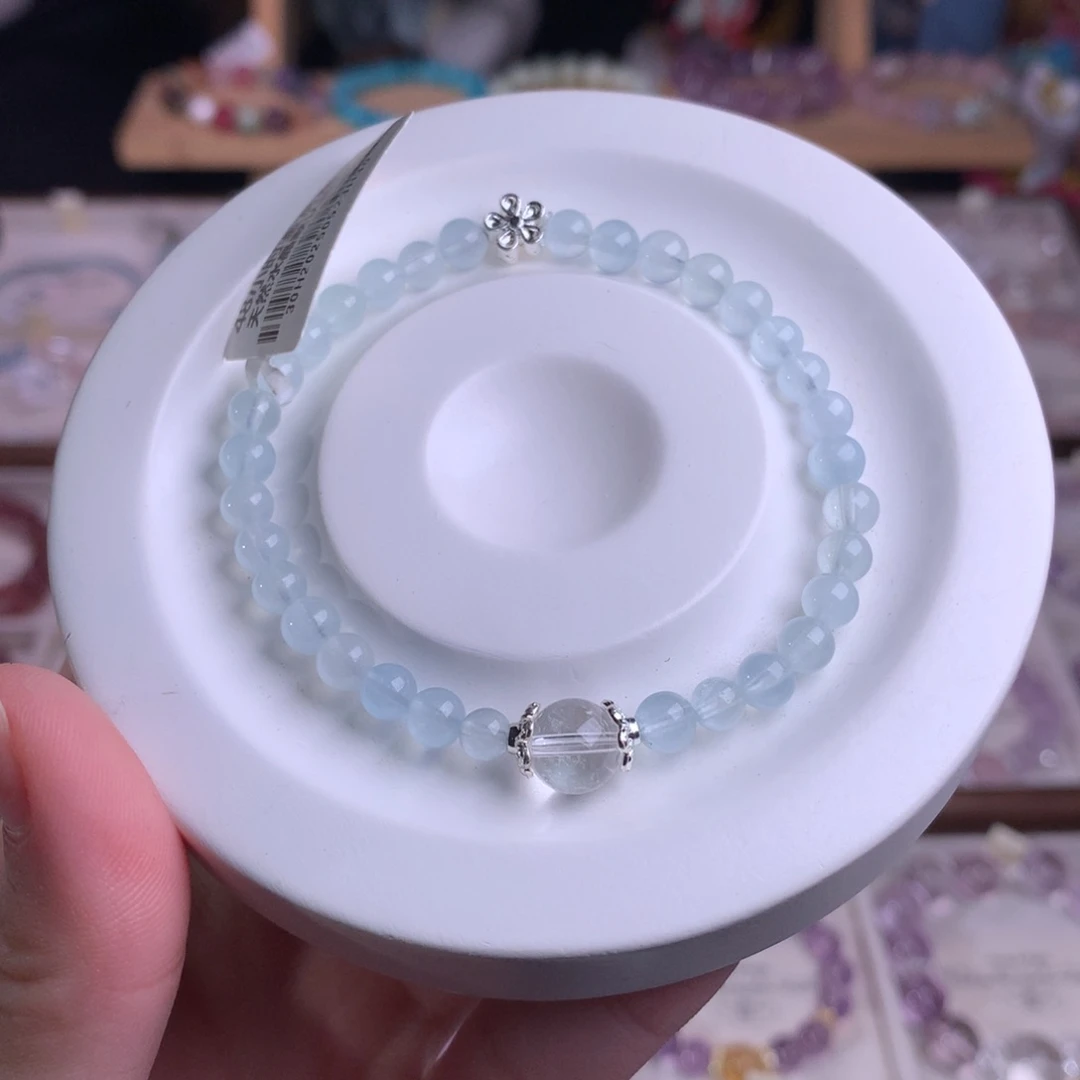 合金手链水晶5m海蓝宝