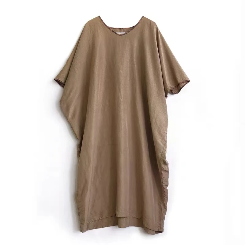 左岸迷香 果儿坊【连衣裙】圆领 休闲 长款女装连衣裙 夏季 5042