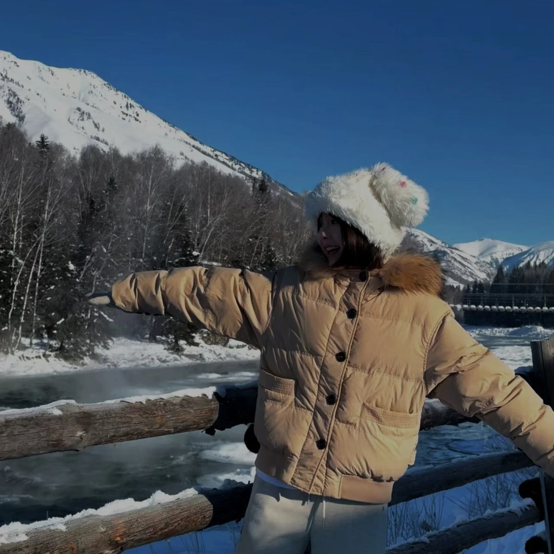 374区809卡其色时尚长袖加绒防寒短款女运动风