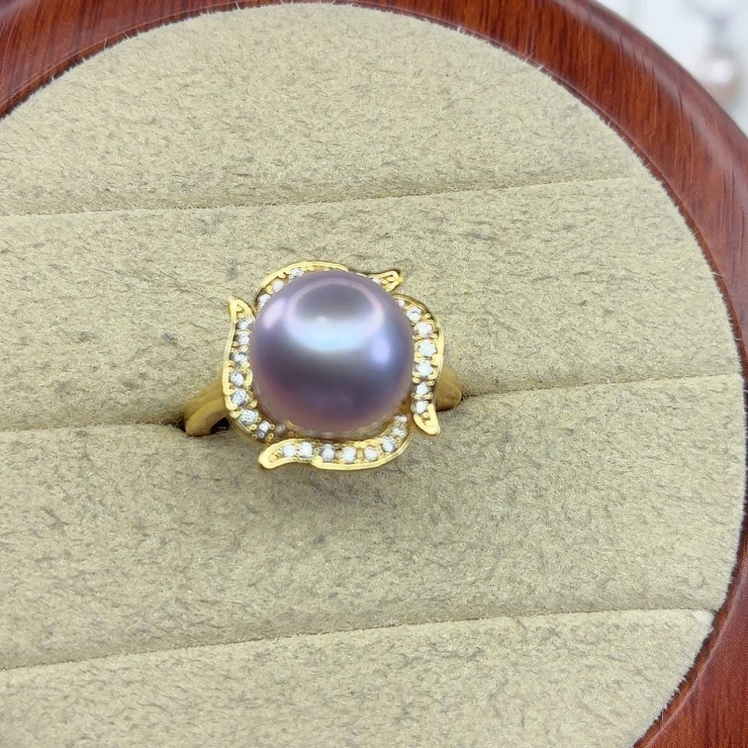 淡水珍珠合金戒指