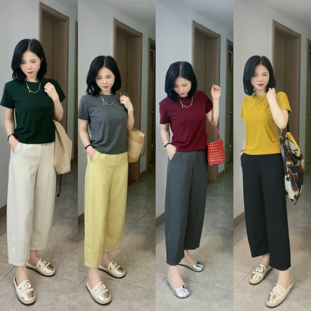 夏季薄款人棉亚麻扛起皱直筒气球裤 八九分小个子休闲裤