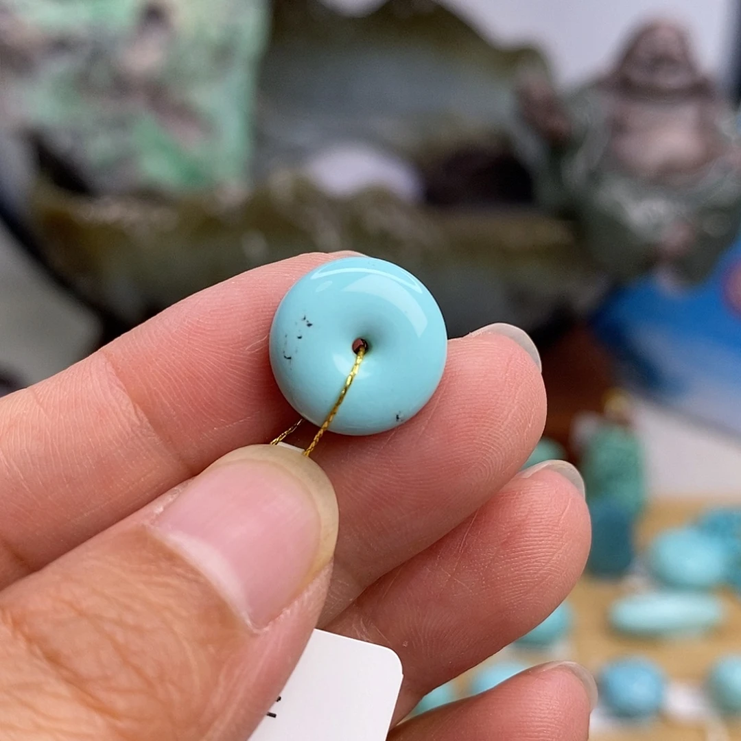 未镶嵌绿松石珠宝奇石12.7×5.6