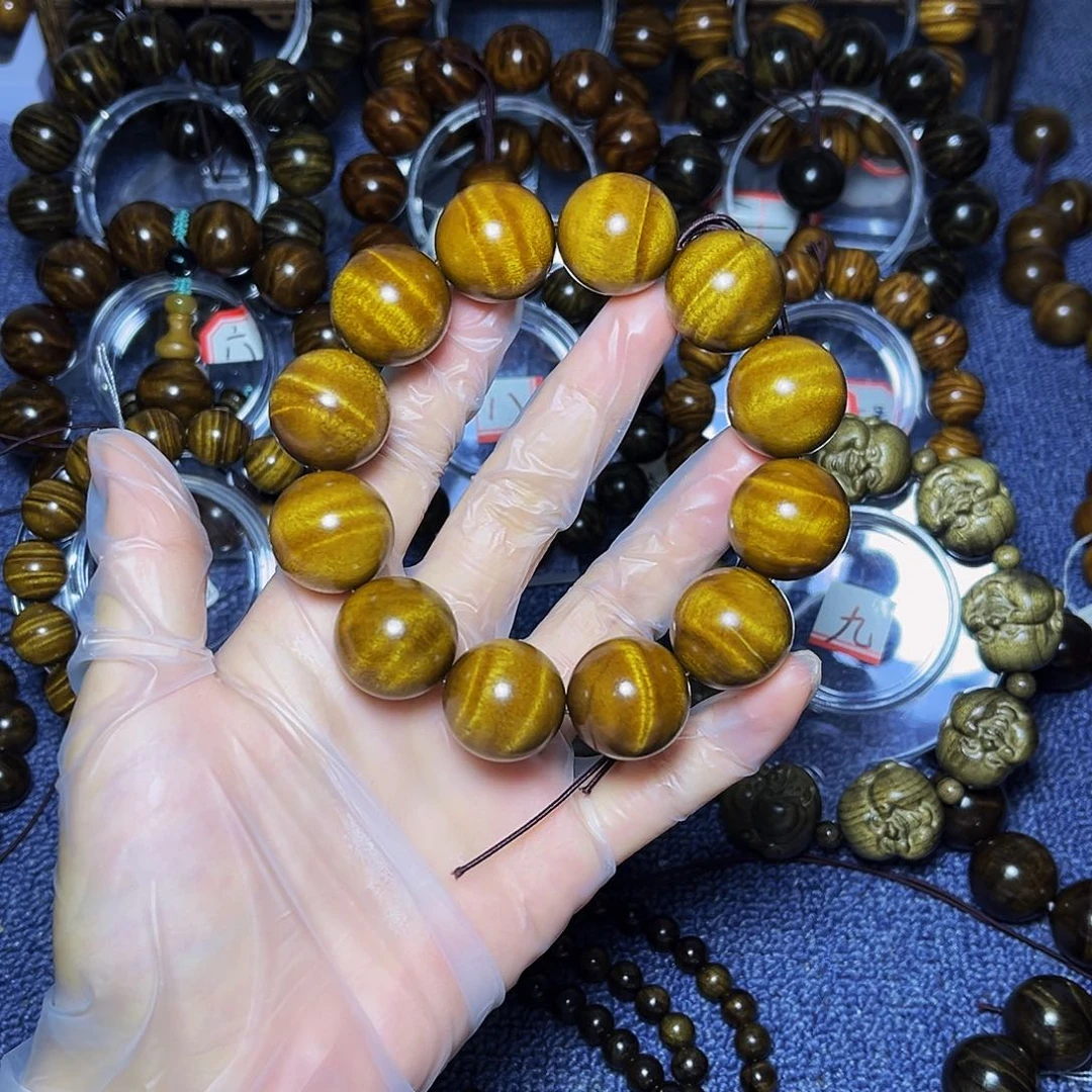 手串/手链楠木（金丝楠）2.0枯木黄金底水波