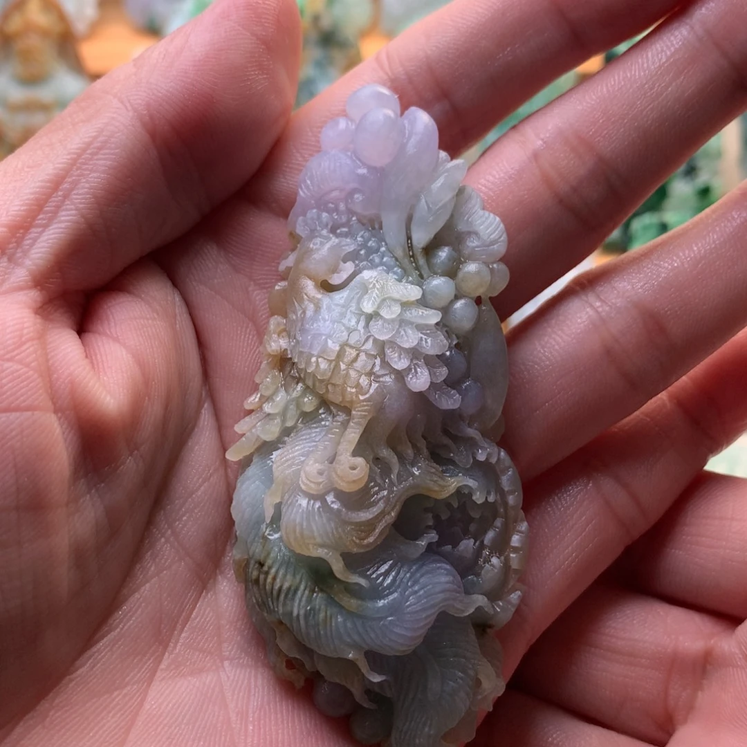 止***武定制翡翠未镶嵌凤凰
