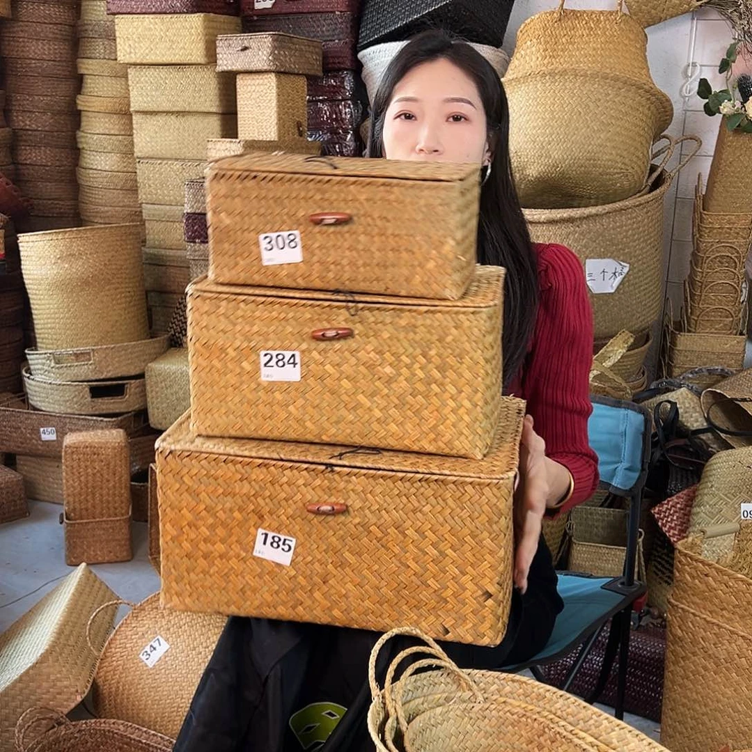 草编草编包/草编收纳盒微瑕疵