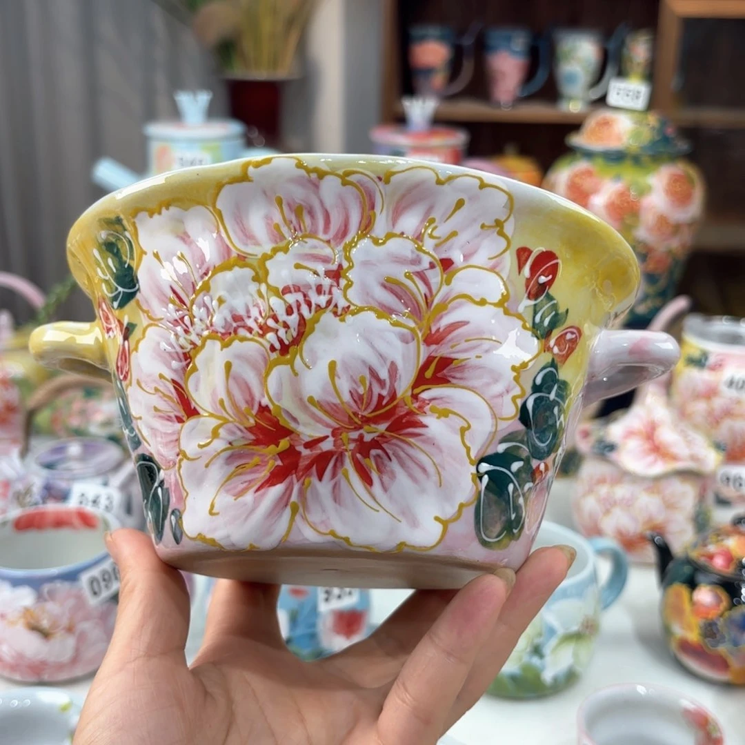 景德镇手绘高温釉下彩陶瓷茶具