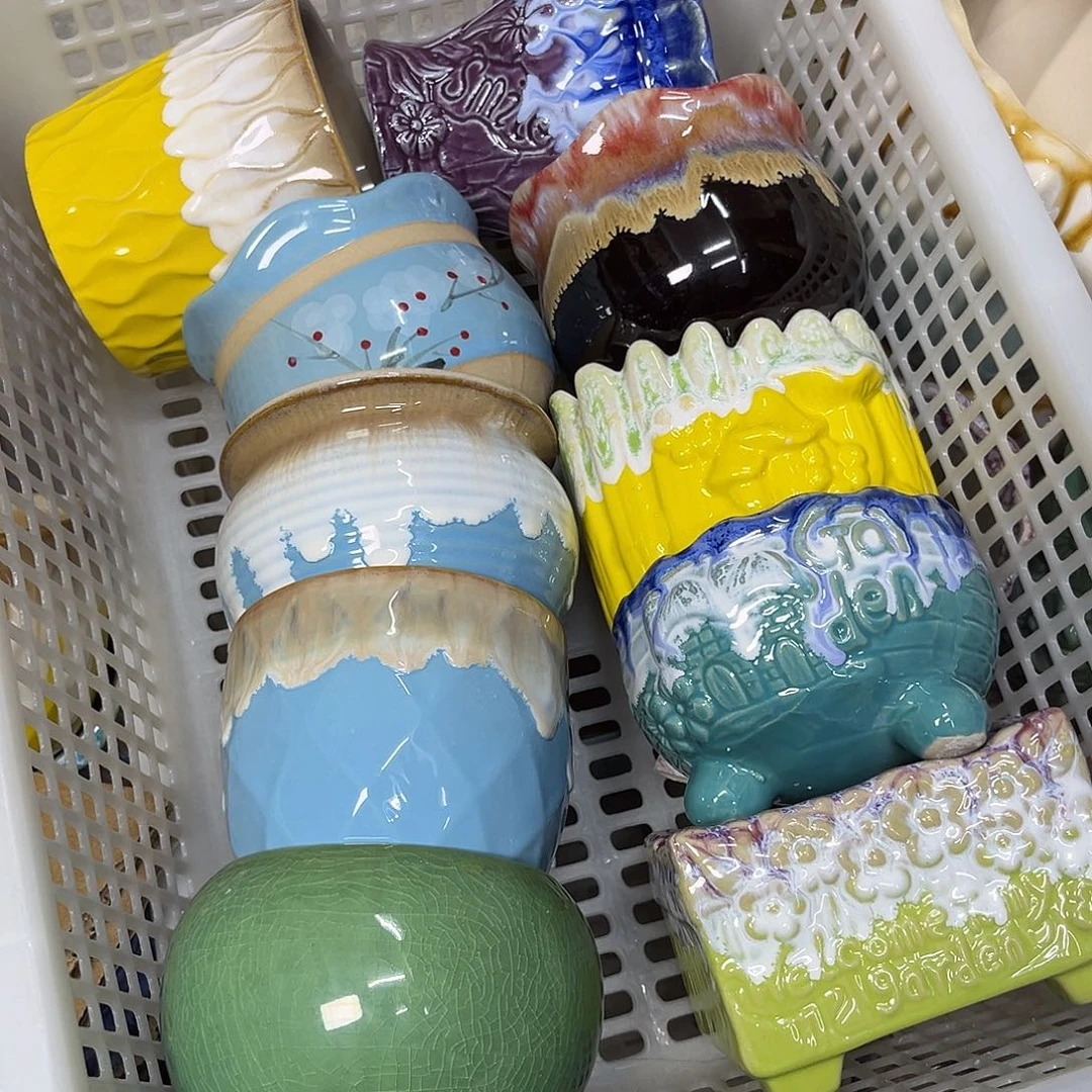 陶瓷陶瓷花盆特价上新口8-10厘米