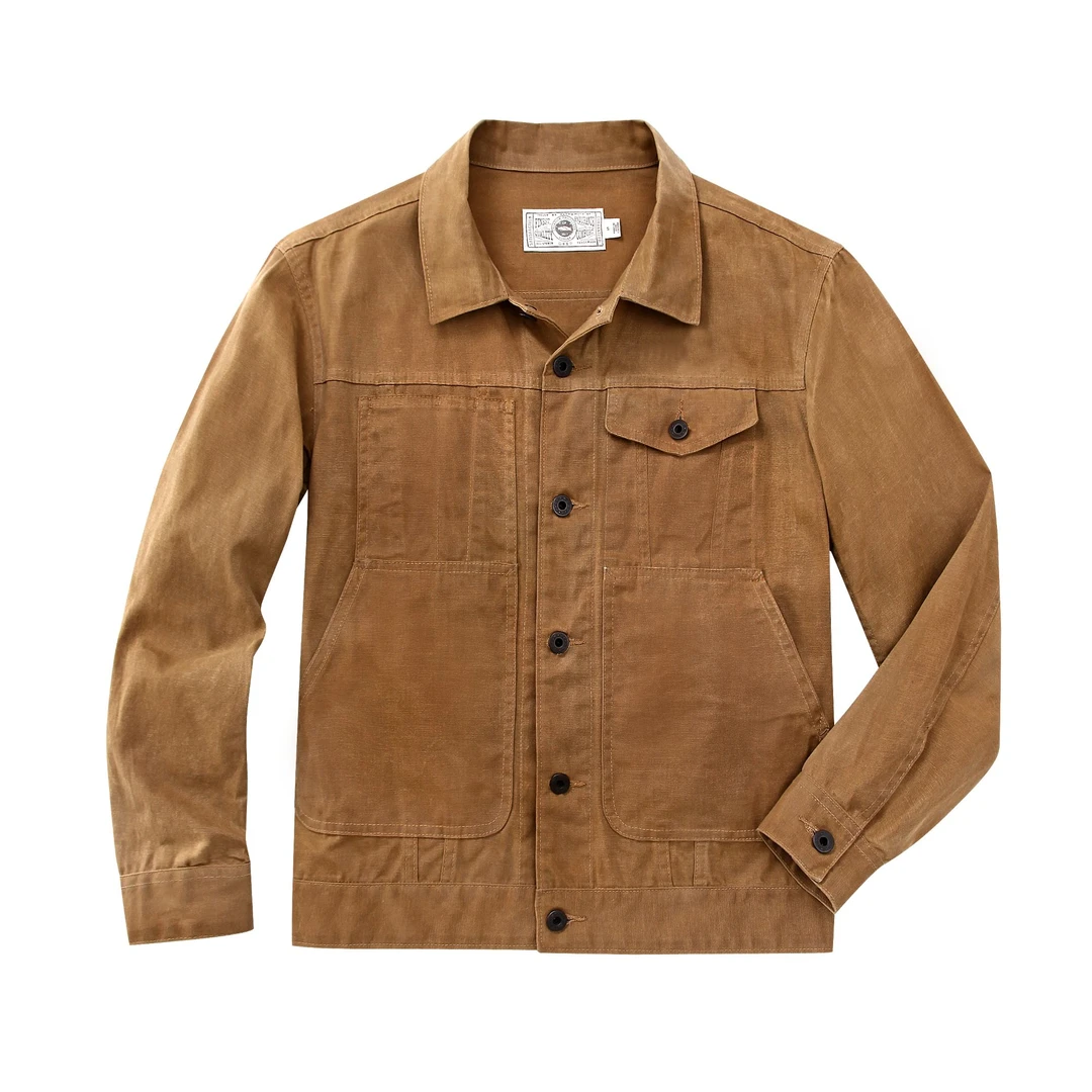 机车服饰油蜡外套短款巡洋舰美式复古工装机车骑行夹克户外男外套