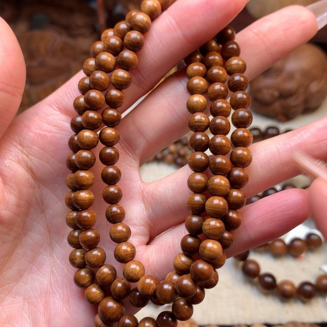 檀香木手串/手链老山檀香0.6奶香黑肉沉水