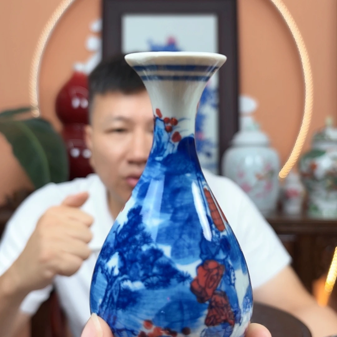 景德镇陶瓷手绘花瓶