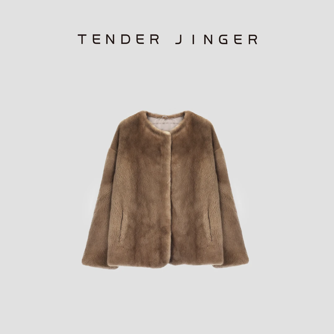 Tender Jinger【黑标】进口北美帕斯条短二水貂皮草T54DPS41103