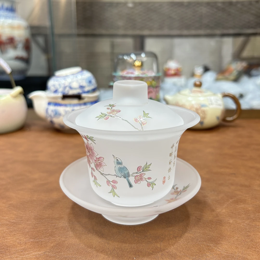 一铭茶器甄选陶瓷盖碗@@YS1402