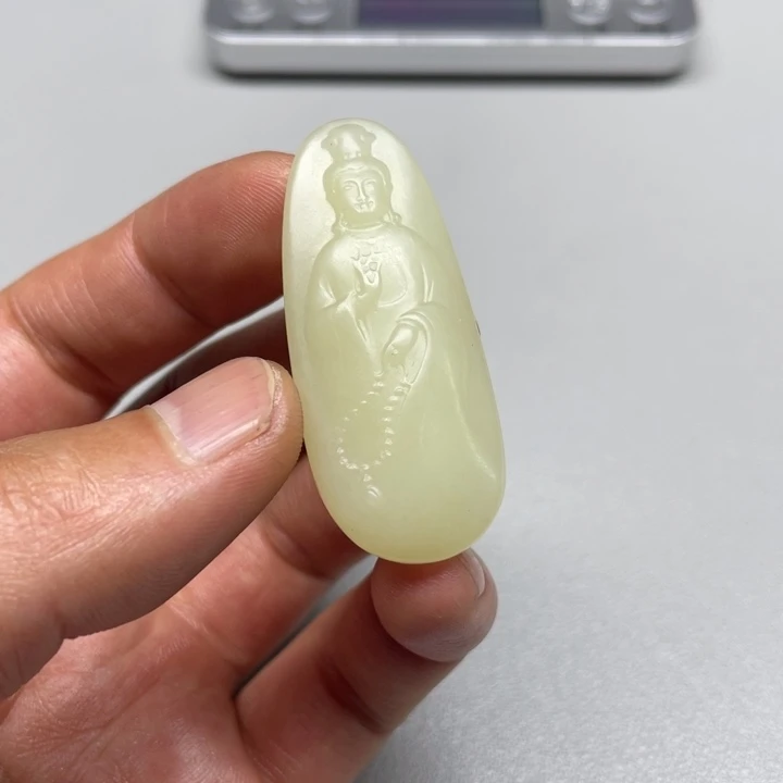 和田玉吊坠(不含链)未镶嵌张**@