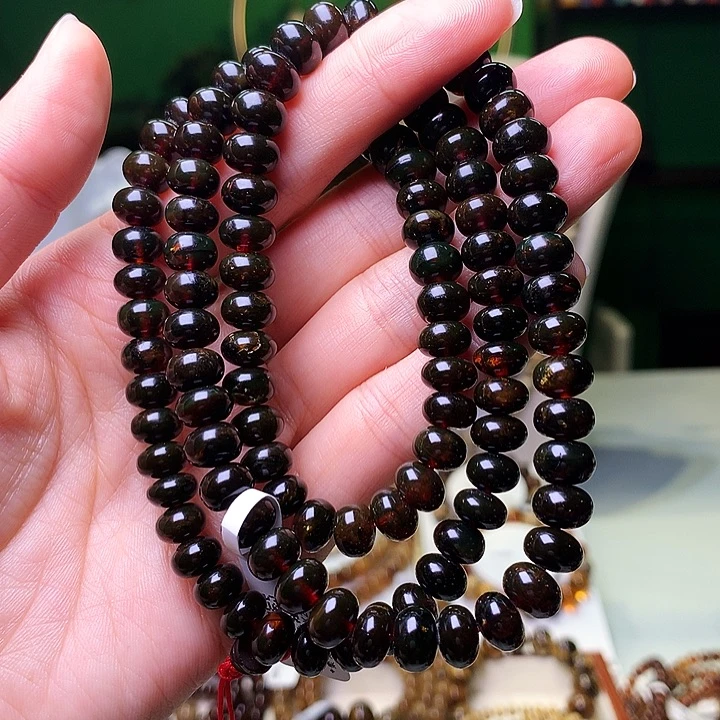 琥珀未镶嵌裸石抚顺琥珀8-血翳F392