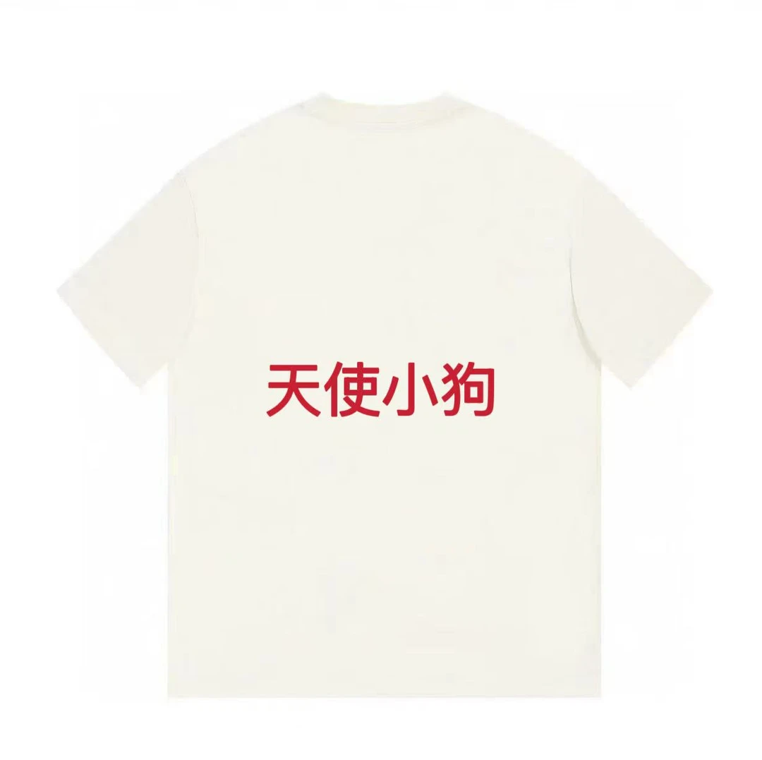 ML·沈闹闹 天线小狗 休闲设计师潮牌大版百搭短袖-T-K3021