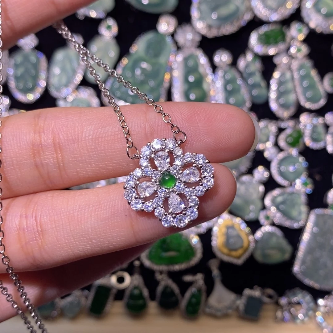 翡翠未镶嵌颈饰天然