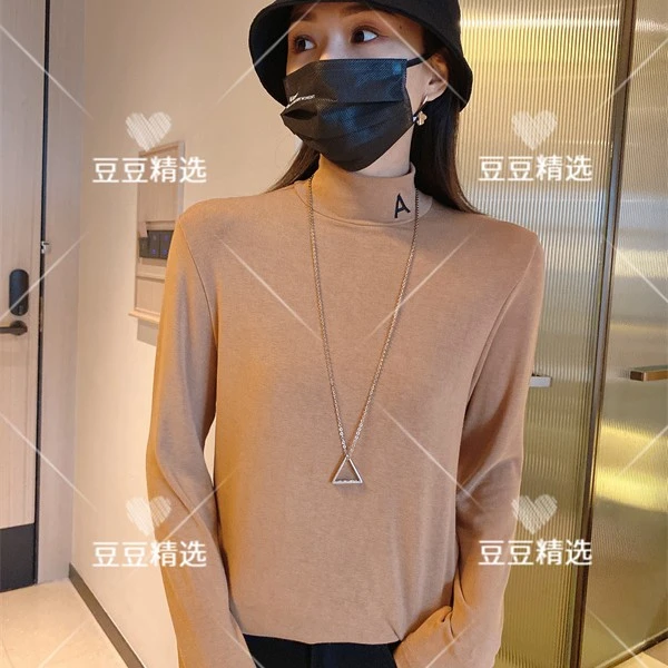 DHR COLLECTTIONS豆豆 冬季牌牌加厚德绒打底衫女-8892