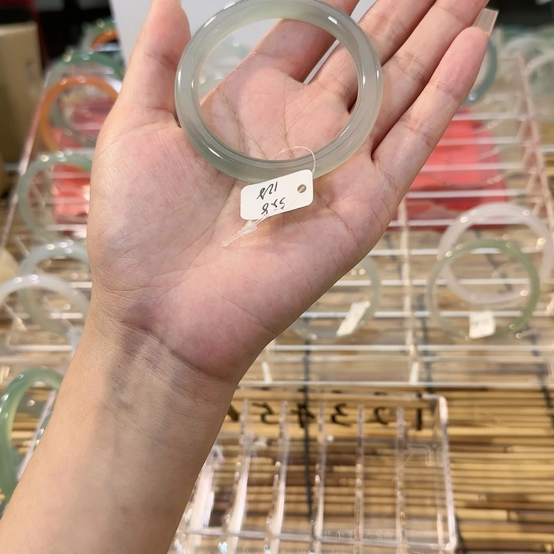 玛瑙/玉髓手镯未镶嵌圈口53.8确认收货