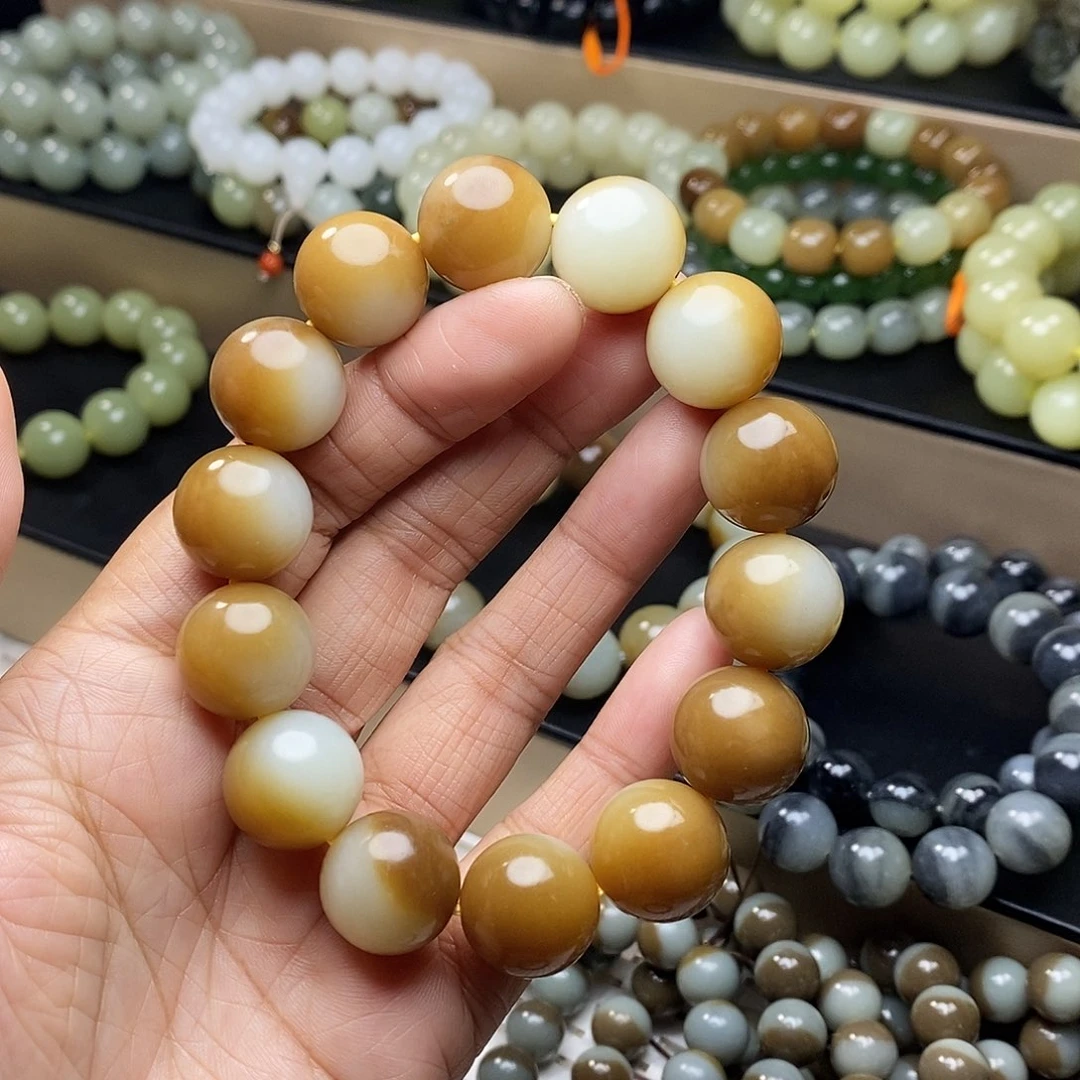 和田玉未镶嵌手链卡16