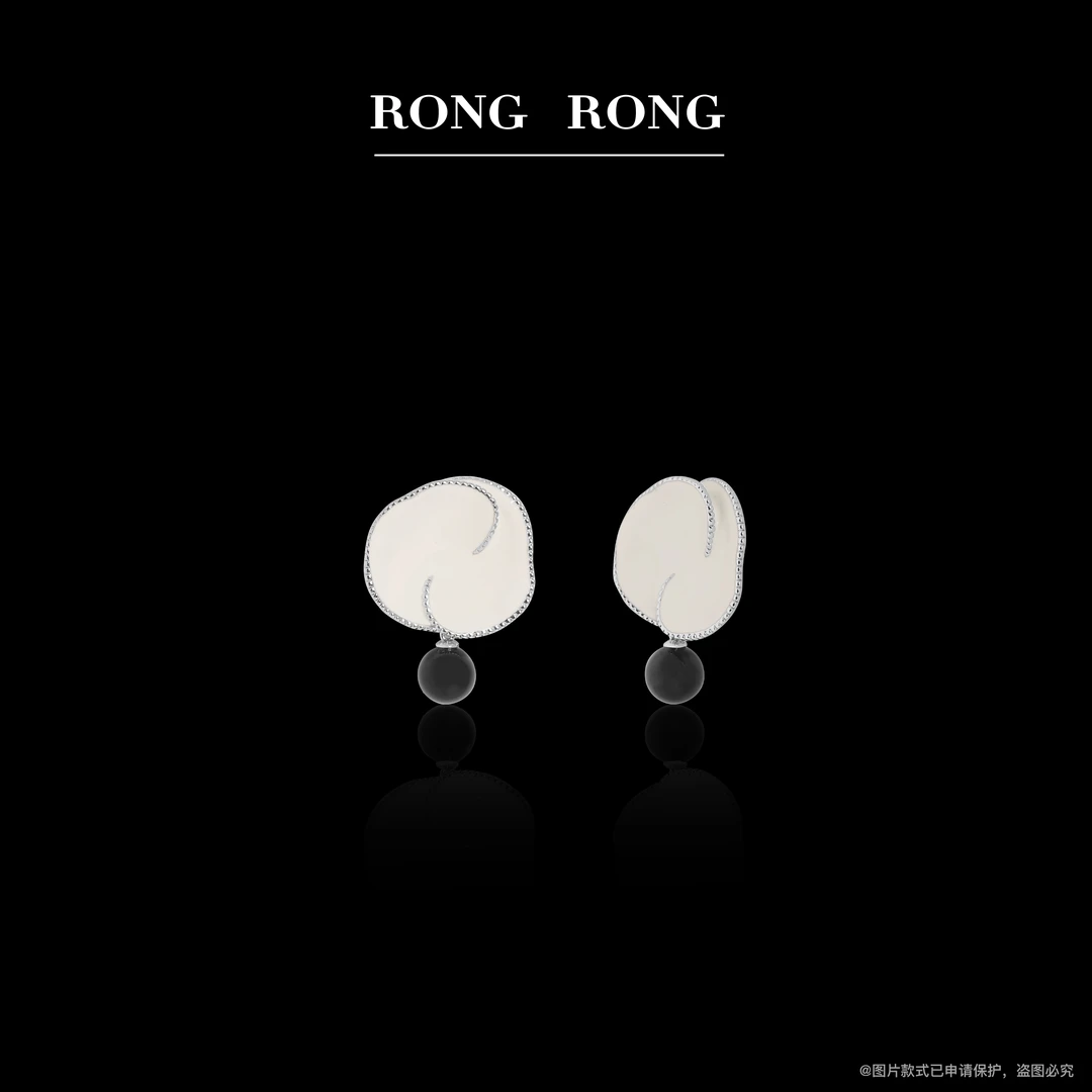 铜合金珐琅耳饰 RONGRONG 中式美学珐琅虎刺梅耳环ZE031