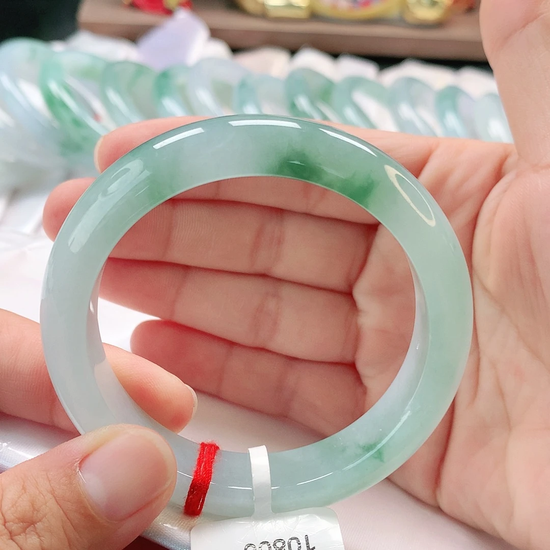 翡翠未镶嵌手镯54正