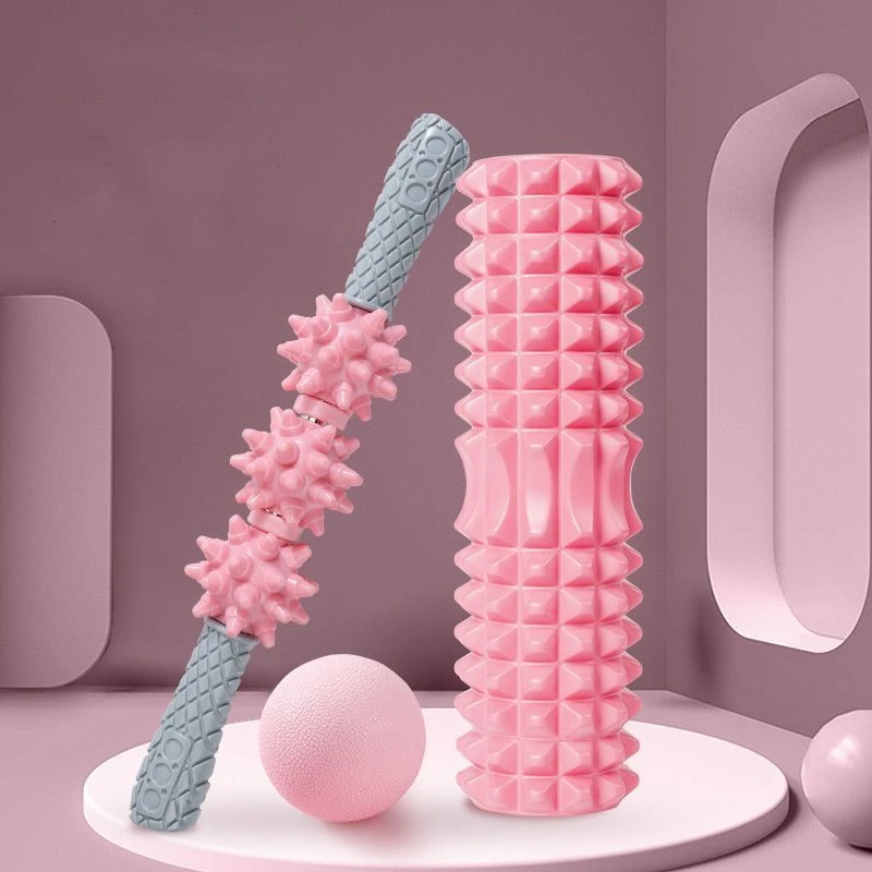 小腿按摩滚轮瘦腿按摩放松健身专业泡沫滚轴舒缓狼牙棒腿部肌肉