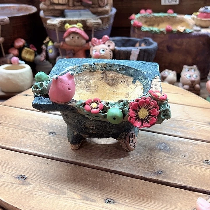 嘻哈多肉花盆百搭