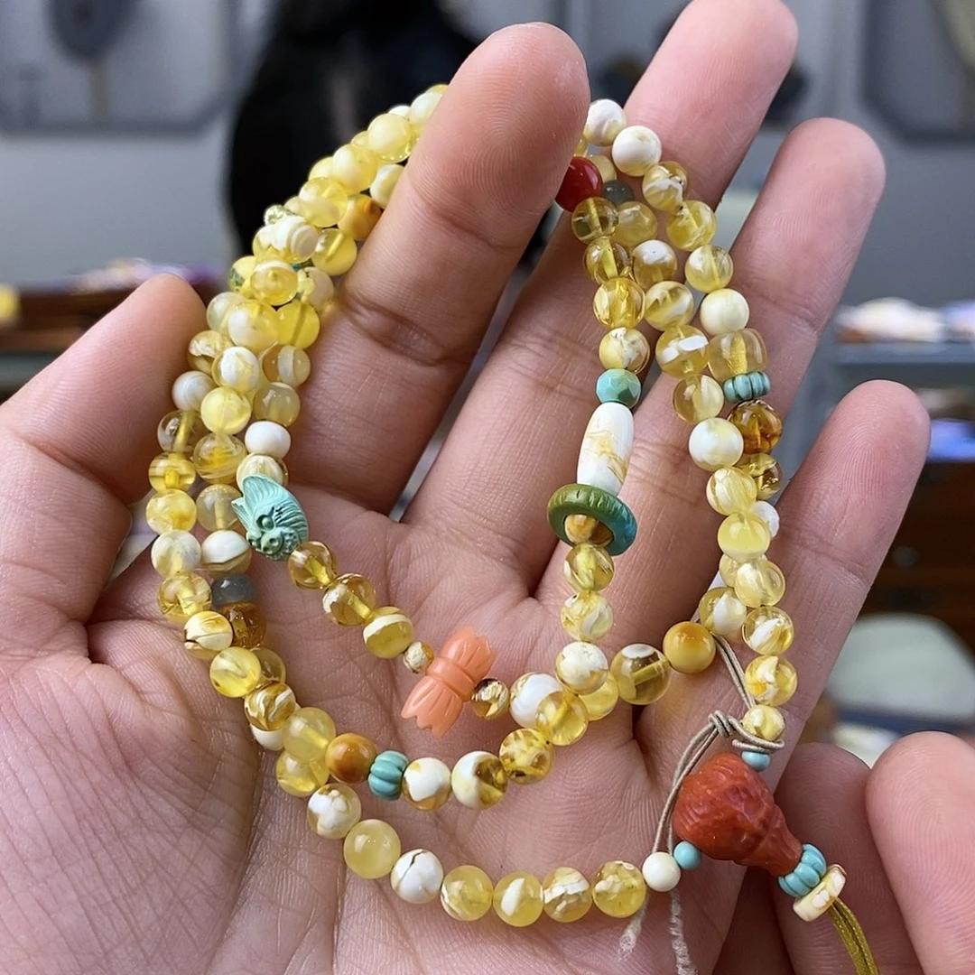 蜜蜡珠宝奇石未镶嵌蜜蜡链子