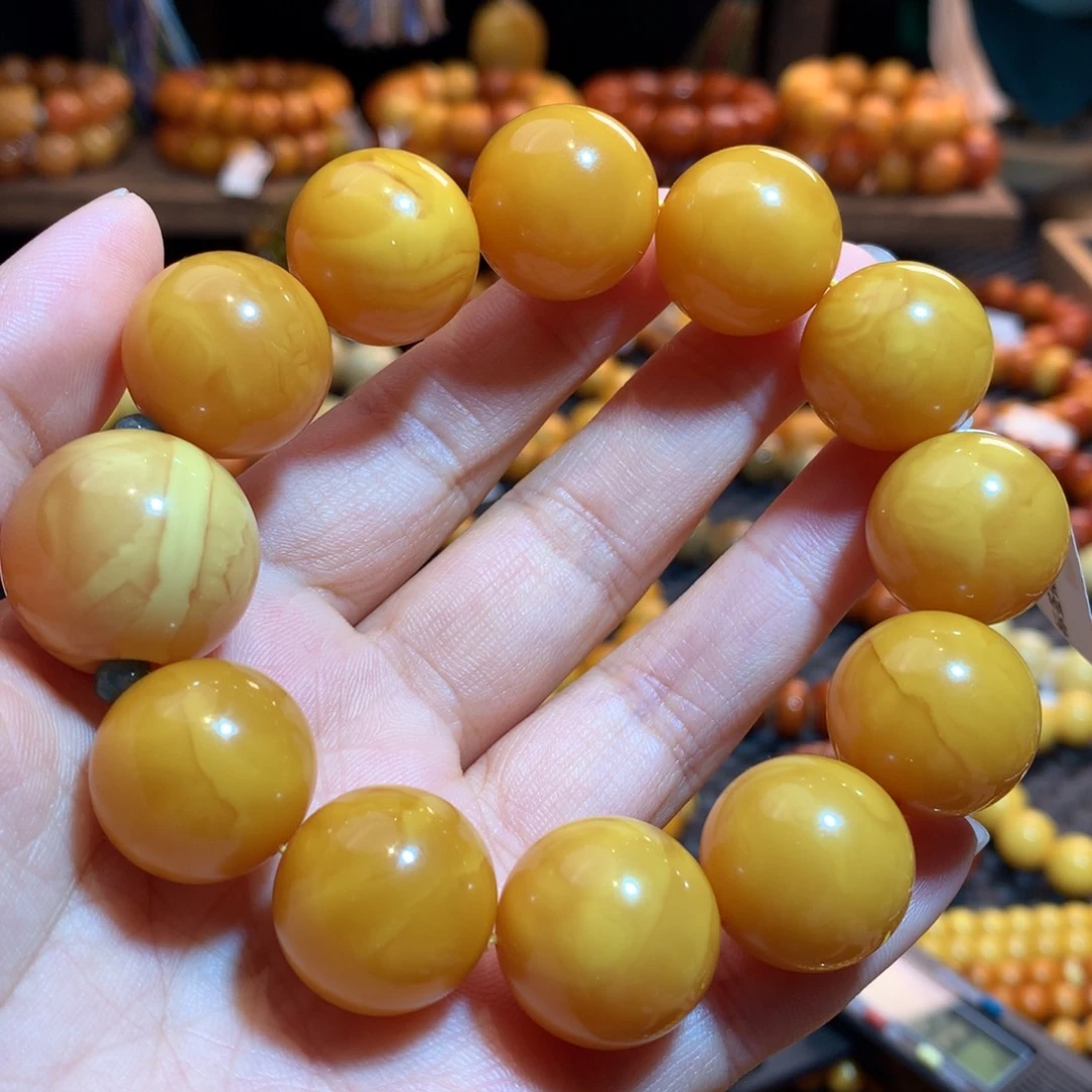 蜜蜡未镶嵌手串蜜蜡手串